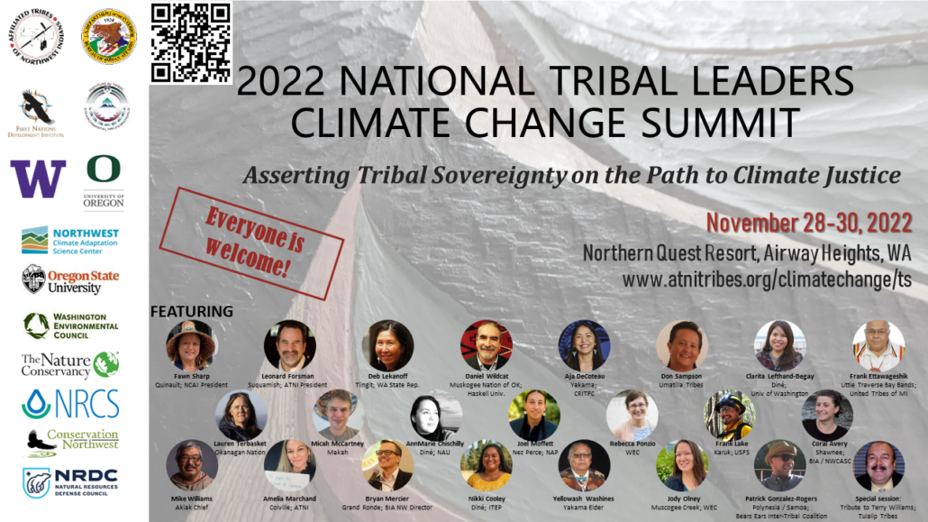 2022 National Tribal Leaders Climate Change Summit ATNI Climate Change